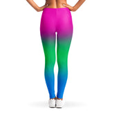 Polysexual Pride Ombre Leggings Leggings - AOP PRIDE MODE
